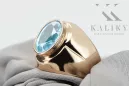 Aquamarine Original Vintage 14K Rose Gold Ring Vintage style vrc296r